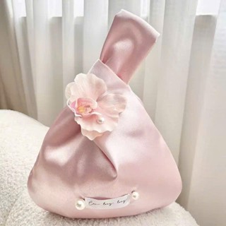 Túi Lụa Cầm Tay Hoa Lan Ngọc Trai – Túi Nữ Phong Cách Tiểu Thư | Dự Tiệc – Quà Tặng - Chụp Ảnh Áo Dài, Ảnh Tết