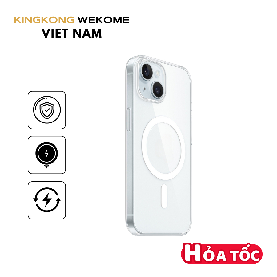 Ốp lưng trong suốt P88 KOLEAD hỗ trợ sạc từ tính tiện lợi, bảo vệ điện thoại tốt cho iphone 13 14 15
