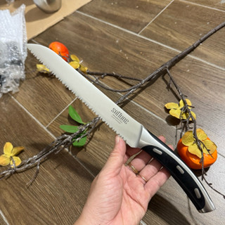 Dao bếp dao răng cưa cắt bánh mì, cắt thịt đông cán thép
