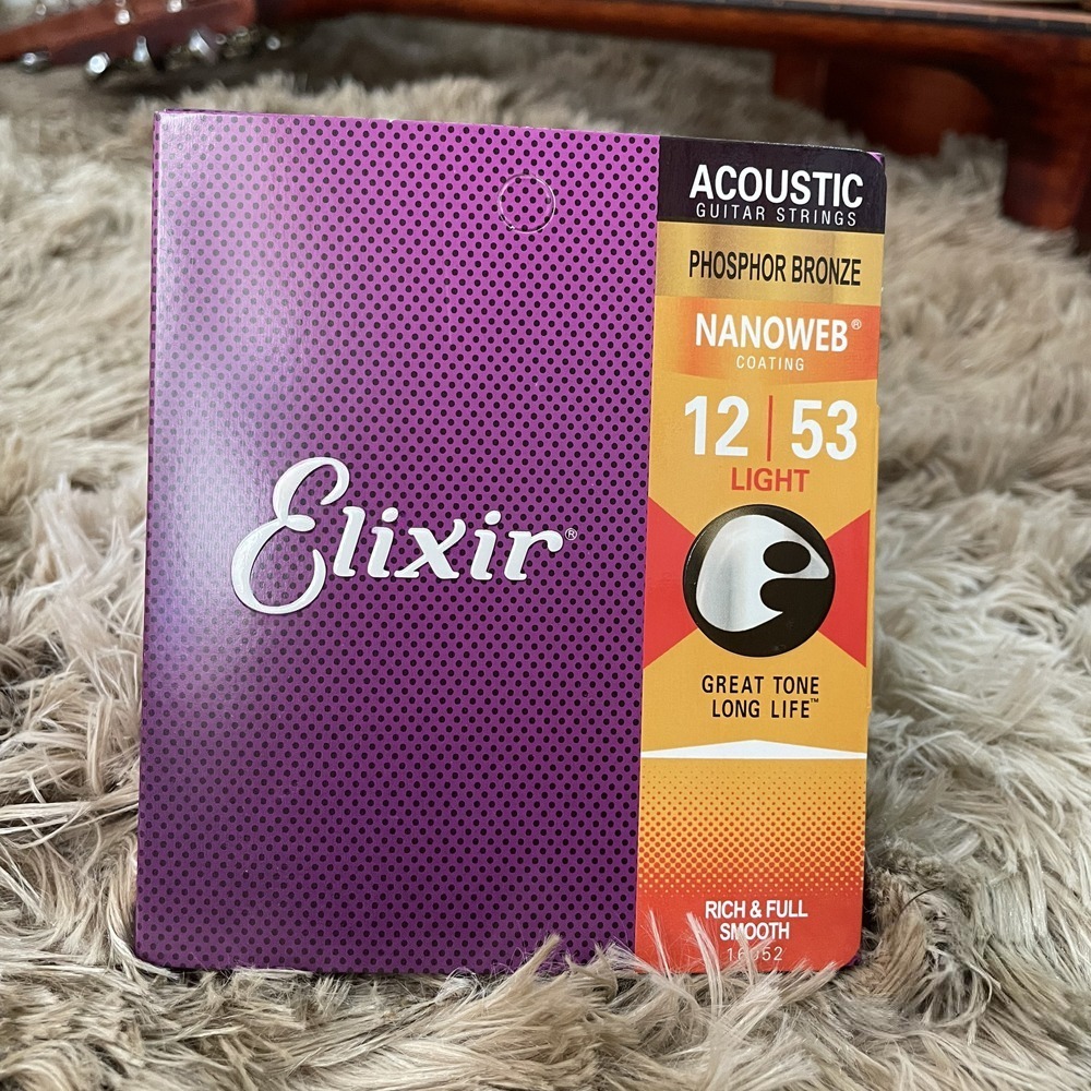 Bộ Dây Đàn Acoustic Guitar Acoustic Elixir 16052 (6 sợi) 12/53 Phosphor Bronze
