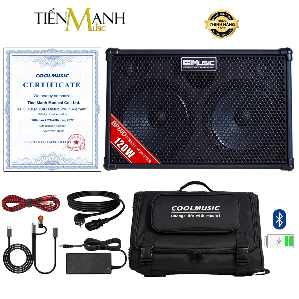 [Version 2] Ampli Guitar Acoustic Coolmusic BP60D OTG 120W – Loa Amplifier Cool Music BP60 Version 2