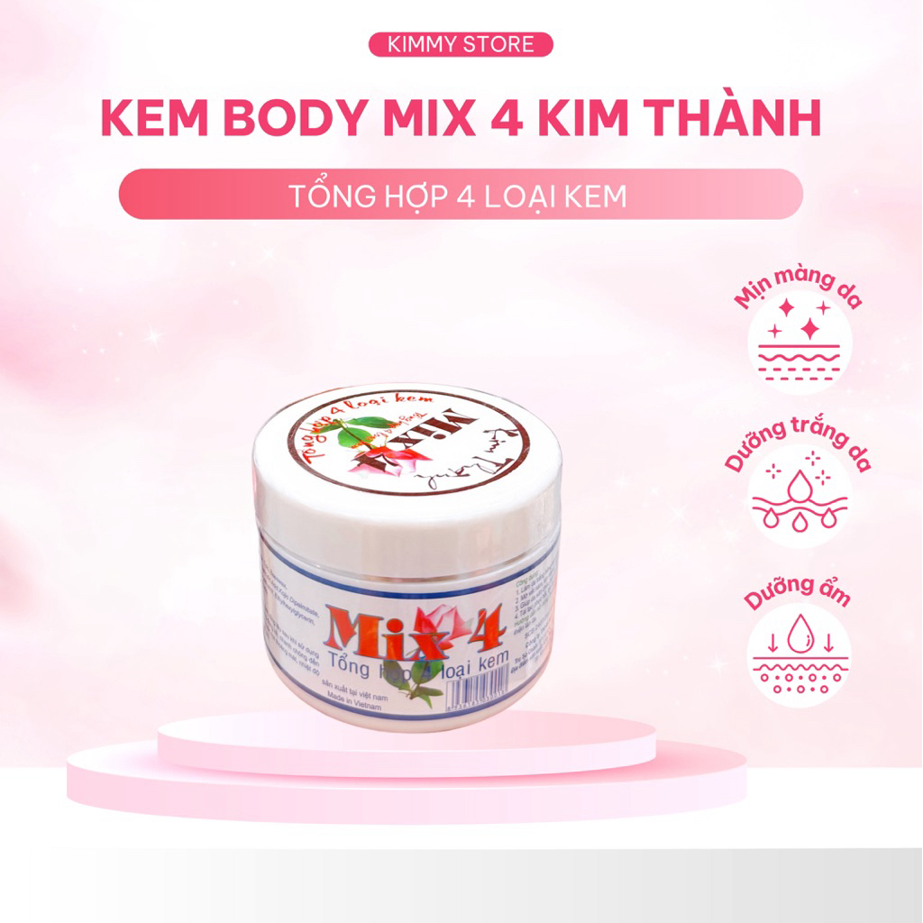 01 hộp kem body MIX 4 Kim Thành tuyết lan xưa 60g
