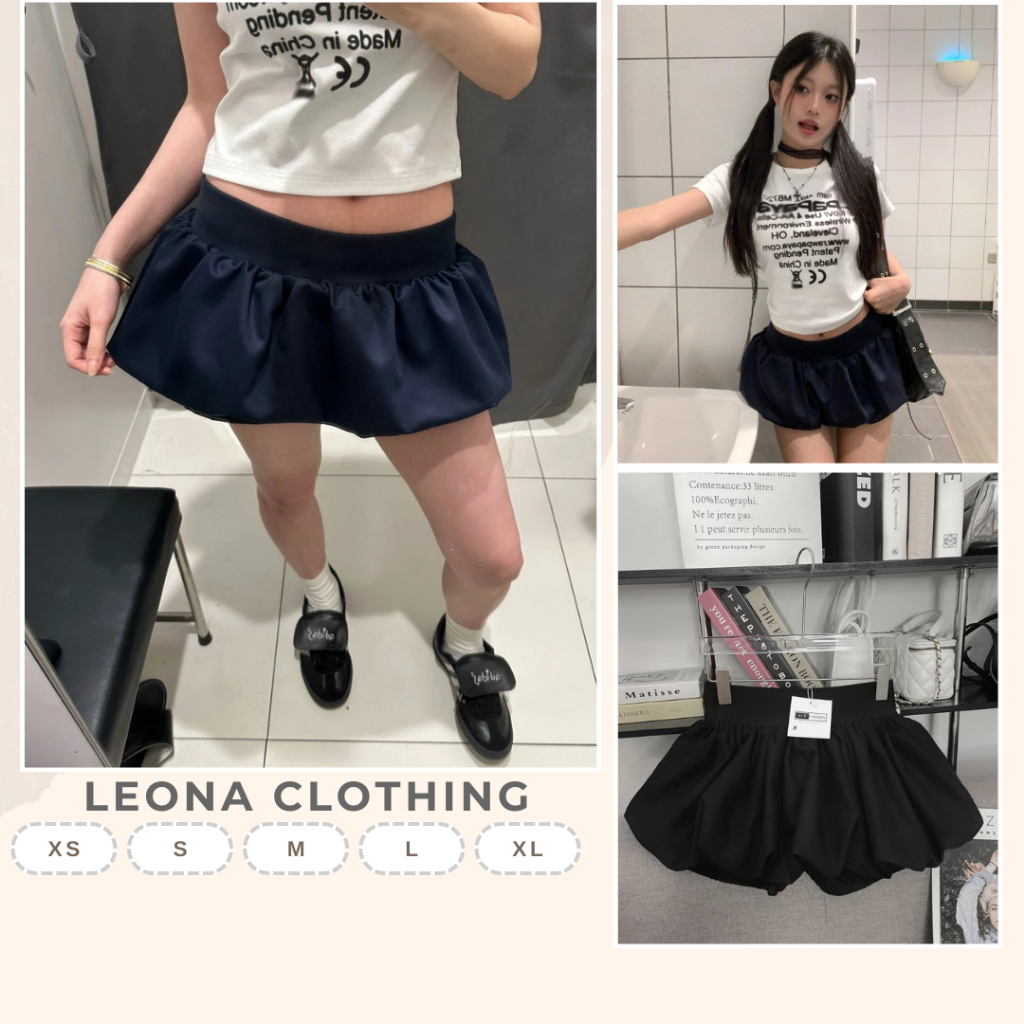 Chân Váy Bí Phồng Cạp Trễ - CV00001 - Leona Clothing.