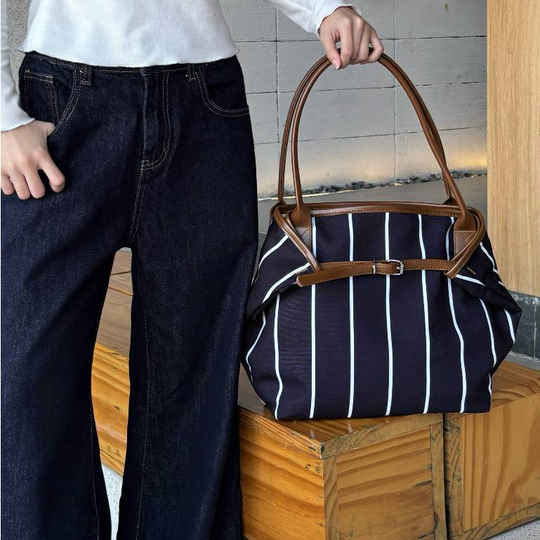 Túi Tote 98stu Local Brand Chính Hãng Fold Tote Vải Canvas Phối Da Unisex Size 16 inch | BigBuy360 - bigbuy360.vn