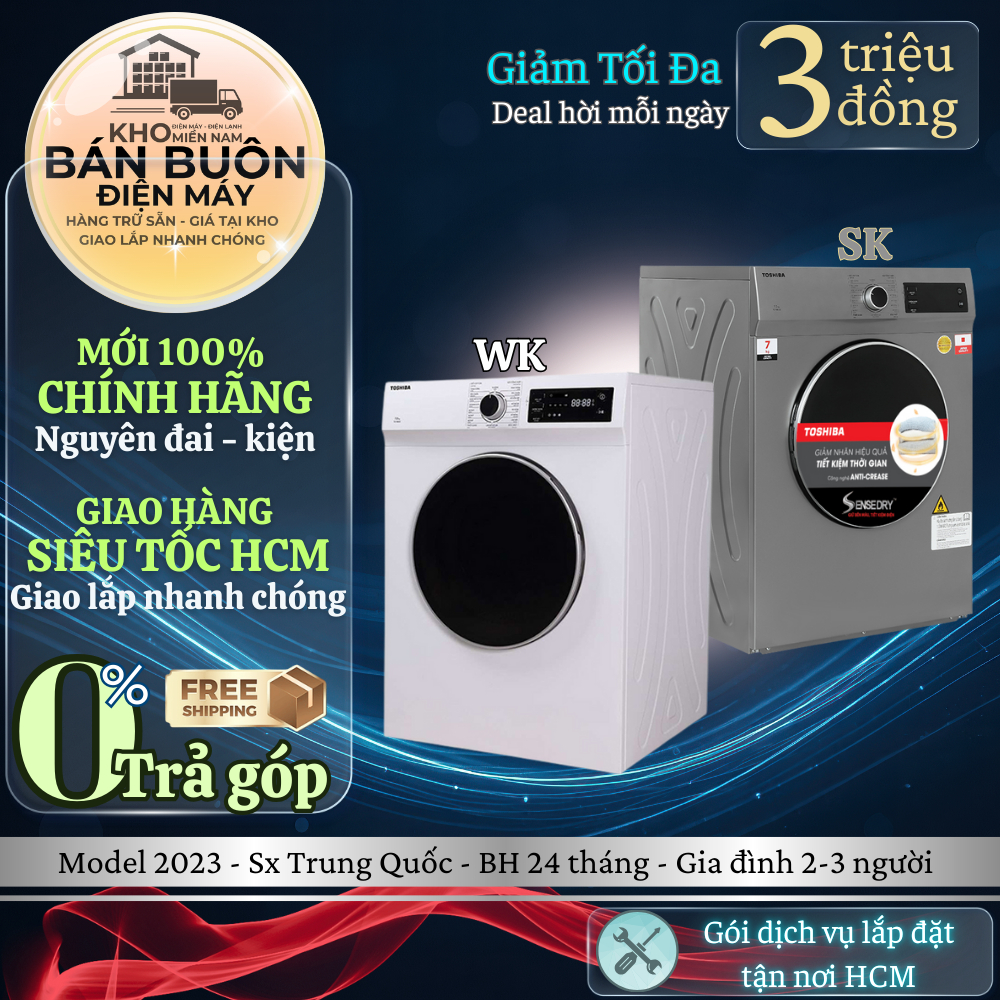 Máy Sấy Toshiba TD-H80SEV(WK) | TD-H80SEV(SK) 7KG Thông Hơi SenseDry Chính Hãng