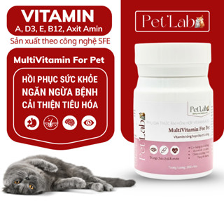 Hũ 200 viên Vitamin tổng hợp cao cấp cho chó mèo Pet'Lab bổ sung dinh dưỡng tăng đề kháng
