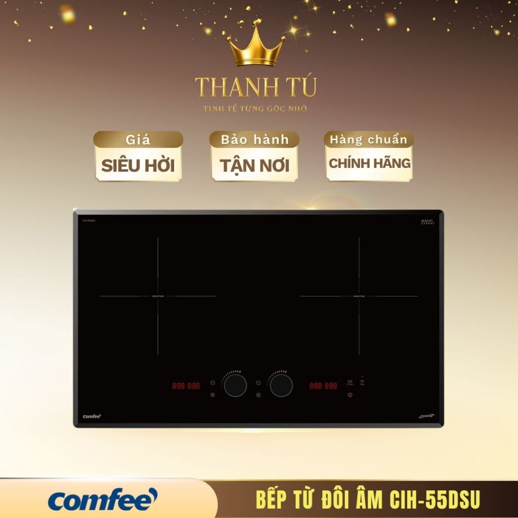Bếp từ đôi âm Comfee CIH-55DSU - 5500W -Phù Hợp Nhu Cầu Gia Đình