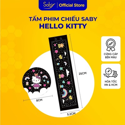 Tấm phim chiếu Saby hình Hello Kitty cho đèn ngủ chiếu sao Saby Dreamz và Saby Stories