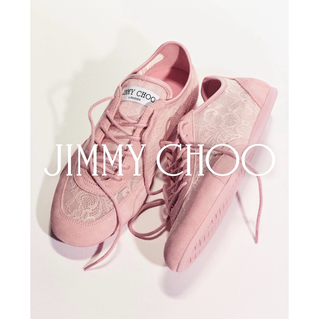 Giày Jimmy Choo Latte Leather Mix and Jimmy Choo Lace Low Top Trainers -sz 34, 36, 37, 37.5, 39