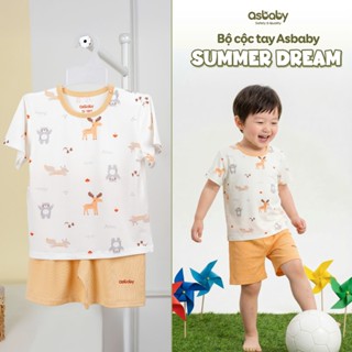 Bộ cộc tay Summer Dream thương hiệu Asbaby cho bé trai, bé gái size 9 tháng đến 6 tuổi