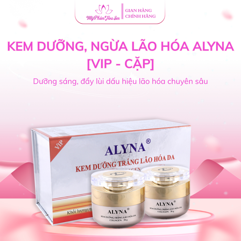 Kem Dưỡng trắng, Ngừa lão hóa da Alyna (Kem Cặp)