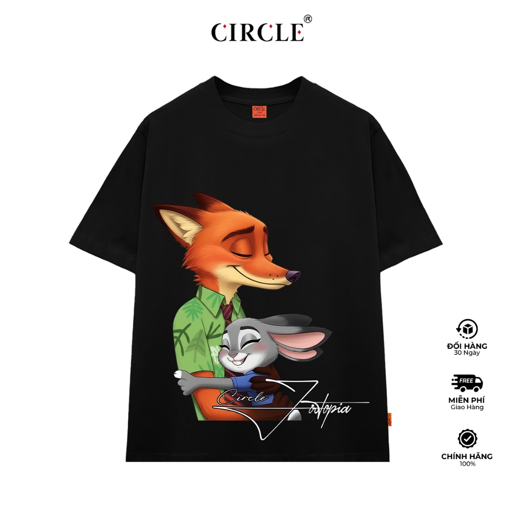 [CIRCLE PREMIUM] Áo Thun Zootopia Circle Unisex Cotton Cao Cấp - THE CIRCLE VN