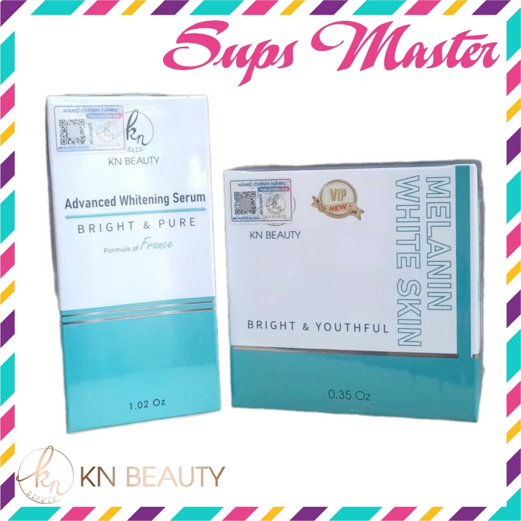 Combo Kem & Serum Dưỡng Trắng Sạch Nám KN Beauty – Hộp 25g Chính Hãng