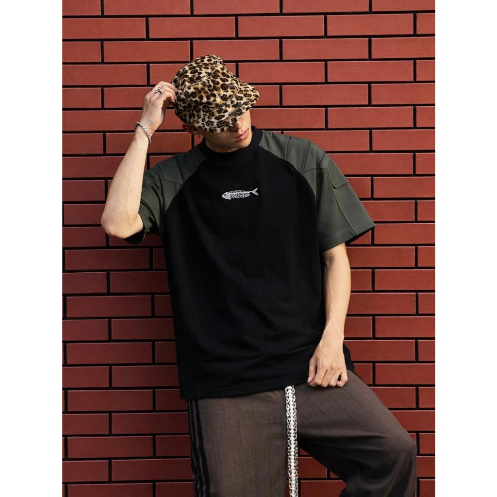 Áo Thun Boxy SAIGONESE Unisex Phối Tay Raglan Thêu Shark Form Rộng Thời Trang Nam Nữ - AT06SG | BigBuy360 - bigbuy360.vn