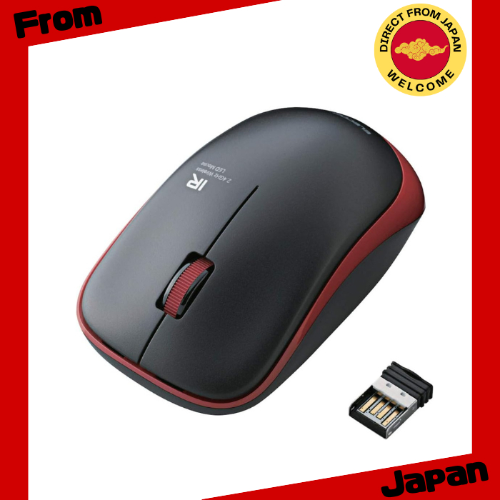 ELECOM Wireless Mouse (Receiver Included) Red M-IR07DRRD [Direct from Japan]