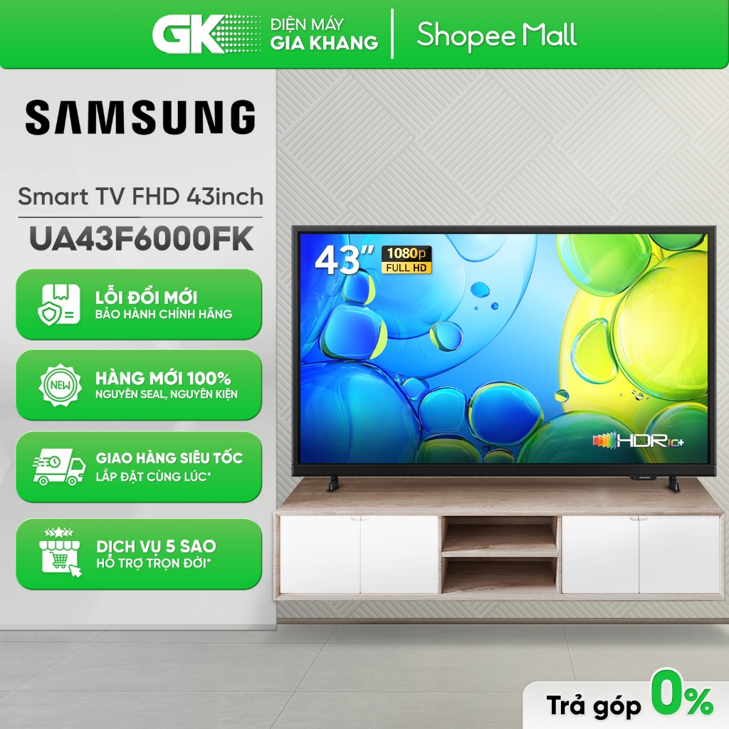 UA43F6000FK Smart Tivi SAMSUNG 43 Inch F6000F Full HD [Toàn Quốc]