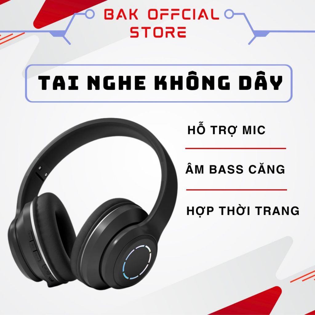 Tai nghe bluetooth BAK CXT- 07 chụp tai không dây BAK kết nối bluetooth có mic BAK19 | BigBuy360 - bigbuy360.vn