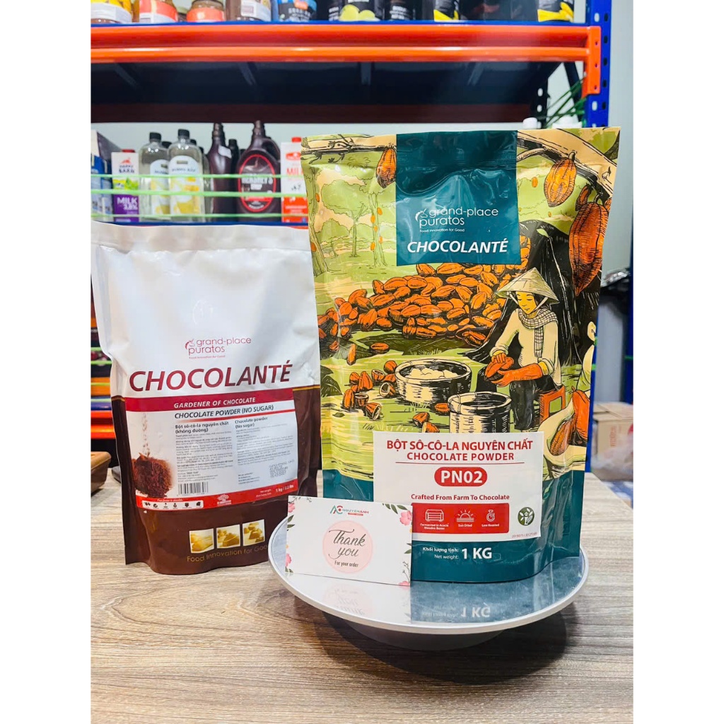 Bột Socola nguyên chất không đường (Chocolate Puratos) 1kg
