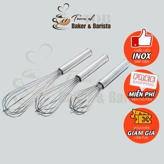 Phới Lồng Inox Loại Dày - Dụng cụ đánh trứng, trộn bột inox cao cấp - Dụng cụ làm bánh chuyên dụng