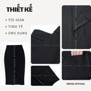 𝙎𝙈𝙊𝙎𝙎 Chân Váy Bút Chì Công Sở Dáng Dài 70CM Cạp Cao Xẻ Sau Nữ Thun Cotton Xịn Dày Co Dãn Basic Trơn (CVBC)