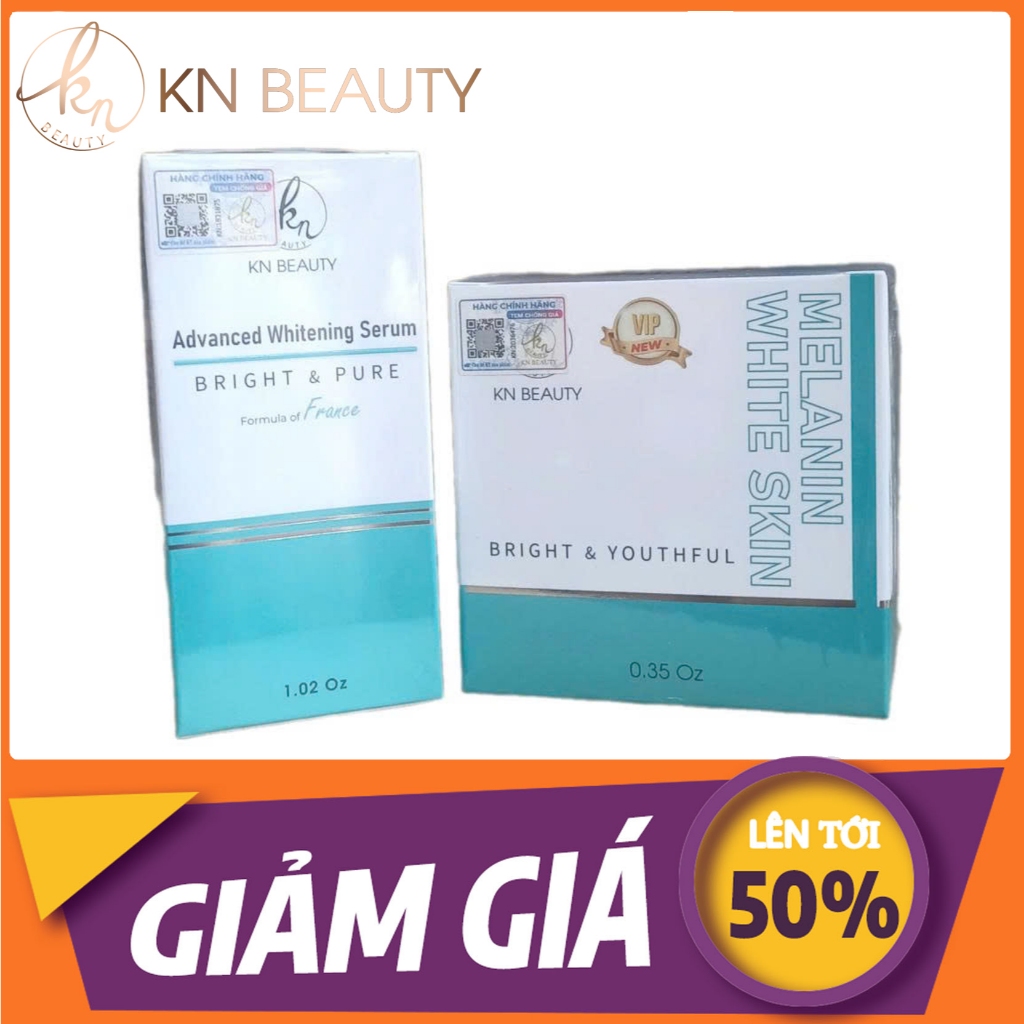 Combo Kem & Serum Dưỡng Trắng Sạch Nám KN Beauty – Hộp 25g Chính Hãng