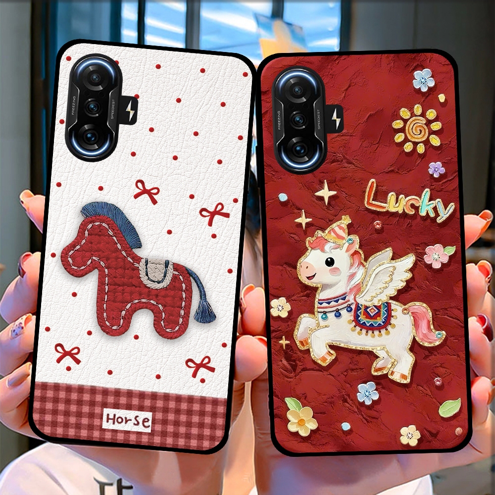 Ốp lưng cho Xiaomi Redmi K40 - K40 Pro - K40 Pro Plus - K40 Pro+ Họa Tiết Ngựa May Mắn, Lucky Horse 