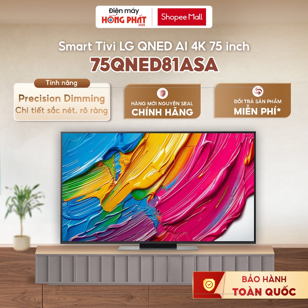 TiVi LG AI 2025 QNED AI 75 Inch 75QNED81ASA  [Giao-Lắp HCM]