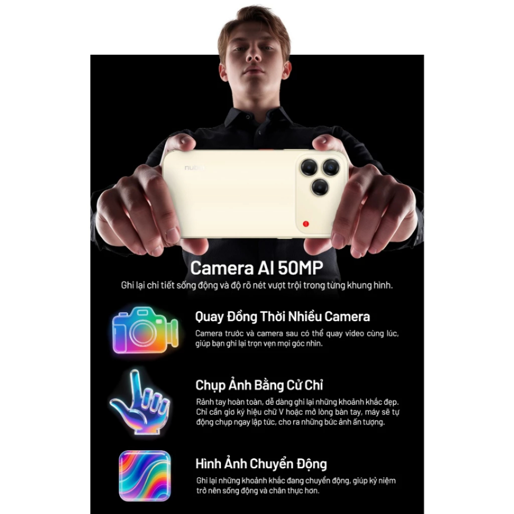 Điện thoại Nubia V80 Design - Ram 20 (8+12) Ram 128GB - Màn hình 6.75 - Hàng Chính Hãng - Nam Khanh Digital | BigBuy360 - bigbuy360.vn