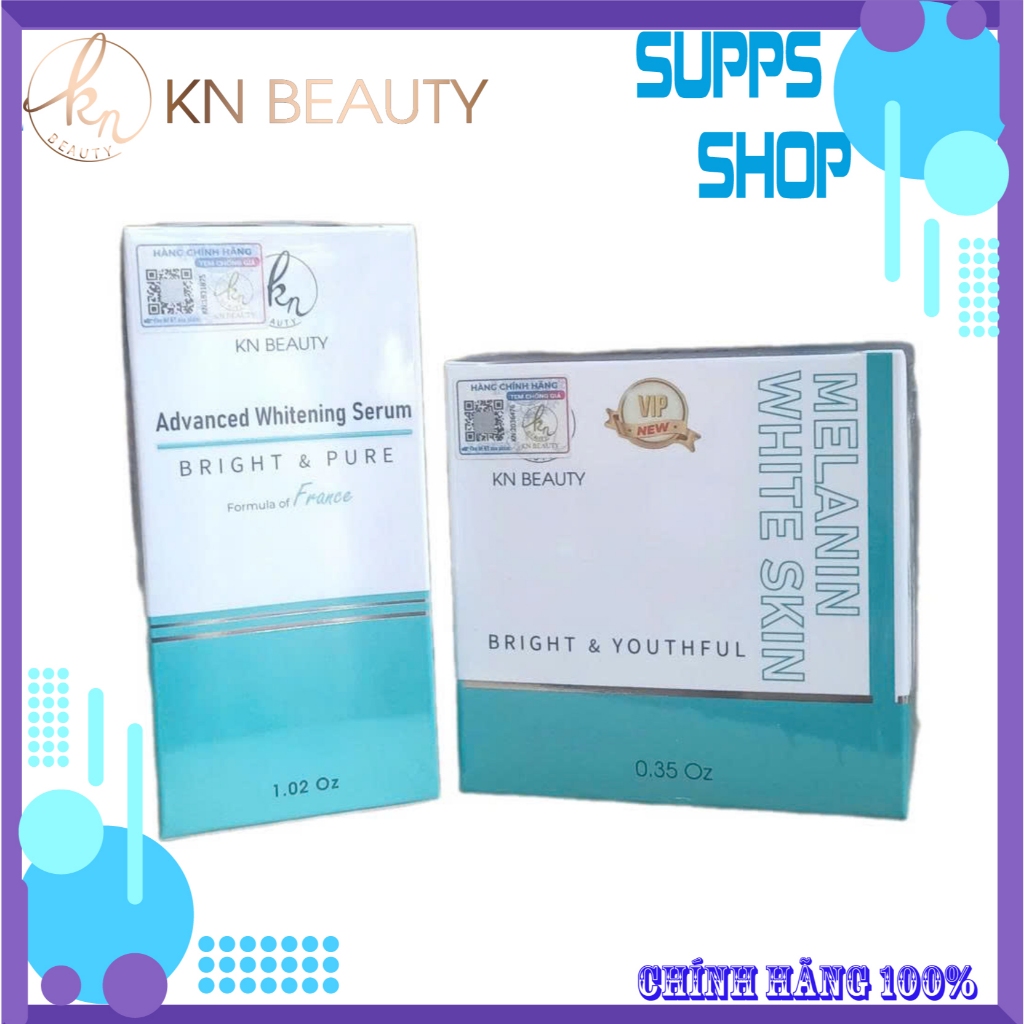 Combo Kem & Serum Dưỡng Trắng Sạch Nám KN Beauty – Hộp 25g Chính Hãng