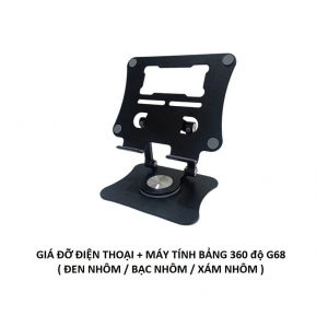 Giá đỡ điện thoại + máy tính bảng 360 độ G68