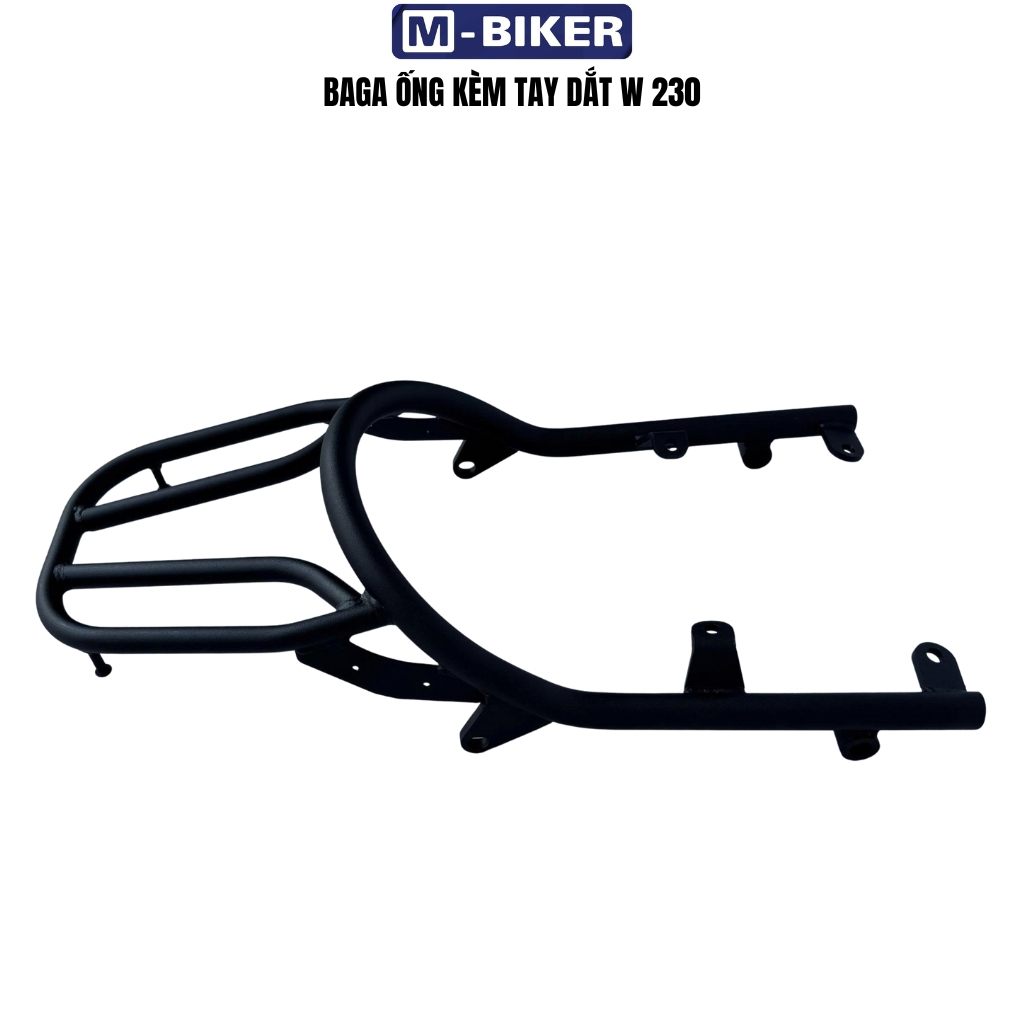 Baga kèm tay dắt w230, baga sau w230, baga gắn thùng nhôm w230, tay dắt w230 chất liệu thép.