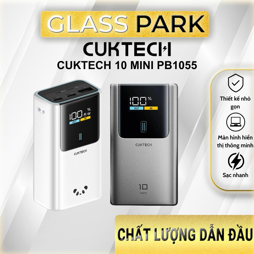 Pin Dự Phòng CukTech No.10 Mini 55W 10.000mAh – PB1055 Chính hãng – Bảo hành 18 tháng