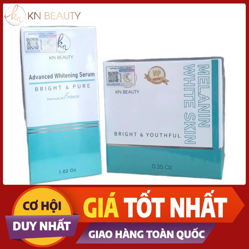 Combo Kem & Serum Dưỡng Trắng Sạch Nám KN Beauty – Hộp 25g Chính Hãng