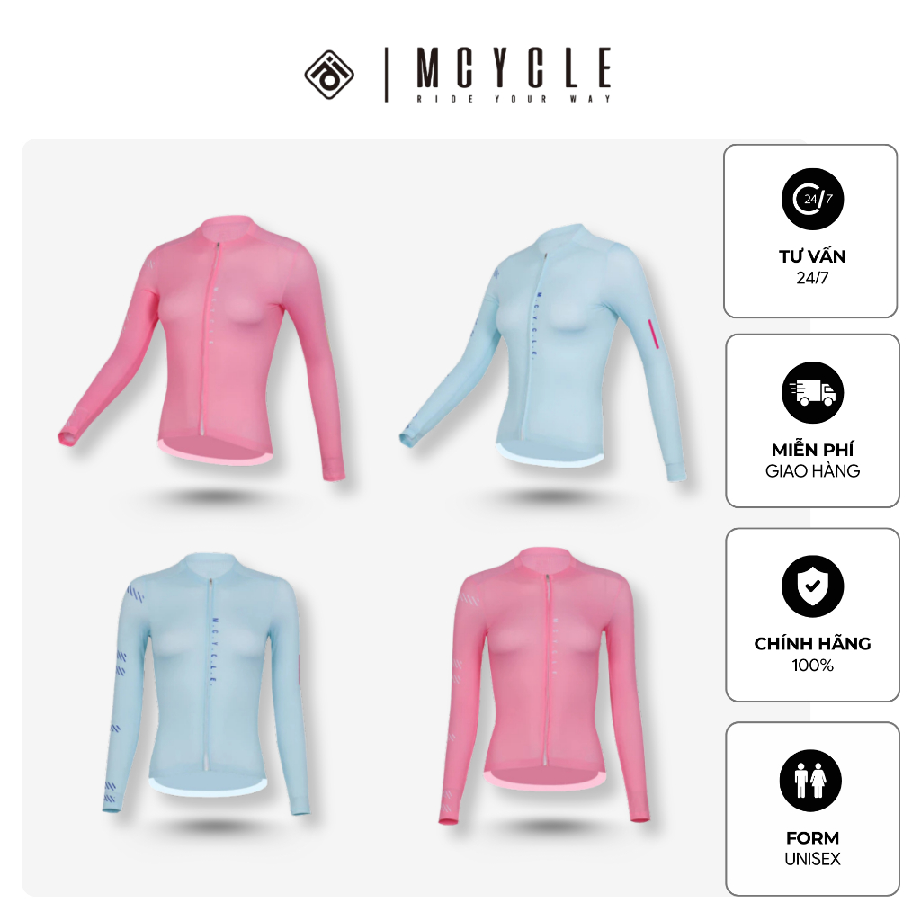 Áo đạp xe nữ dài tay MY166W chính hãng MCYCLE
