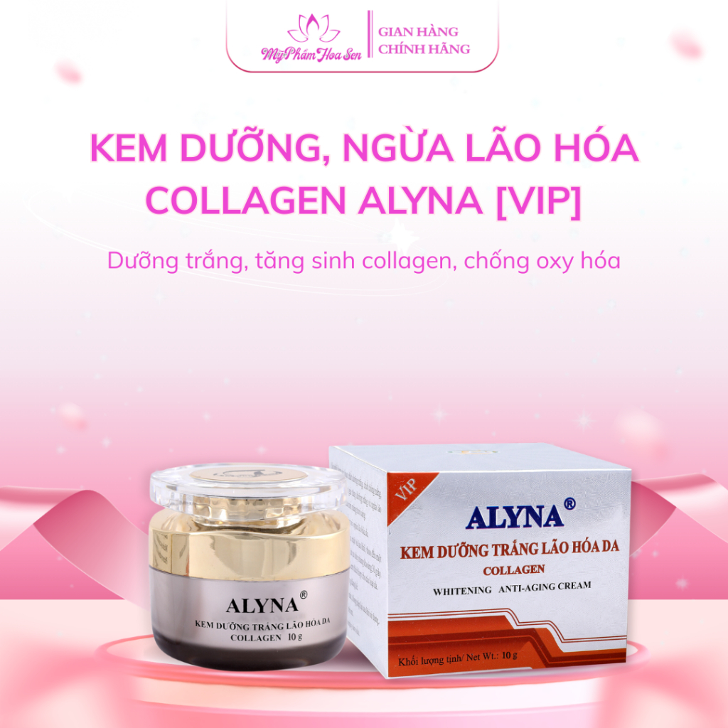 Kem Dưỡng trắng, Ngừa lão hóa da Collagen Alyna
