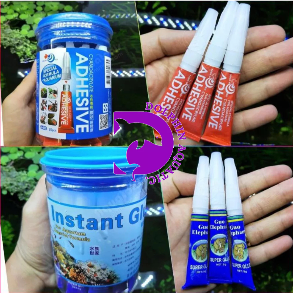 Keo dán rêu keo dán cây thủy sinh - Tuýp đỏ_Keo thủy sinh ADHESIVE Mầu Xanh Đỏ