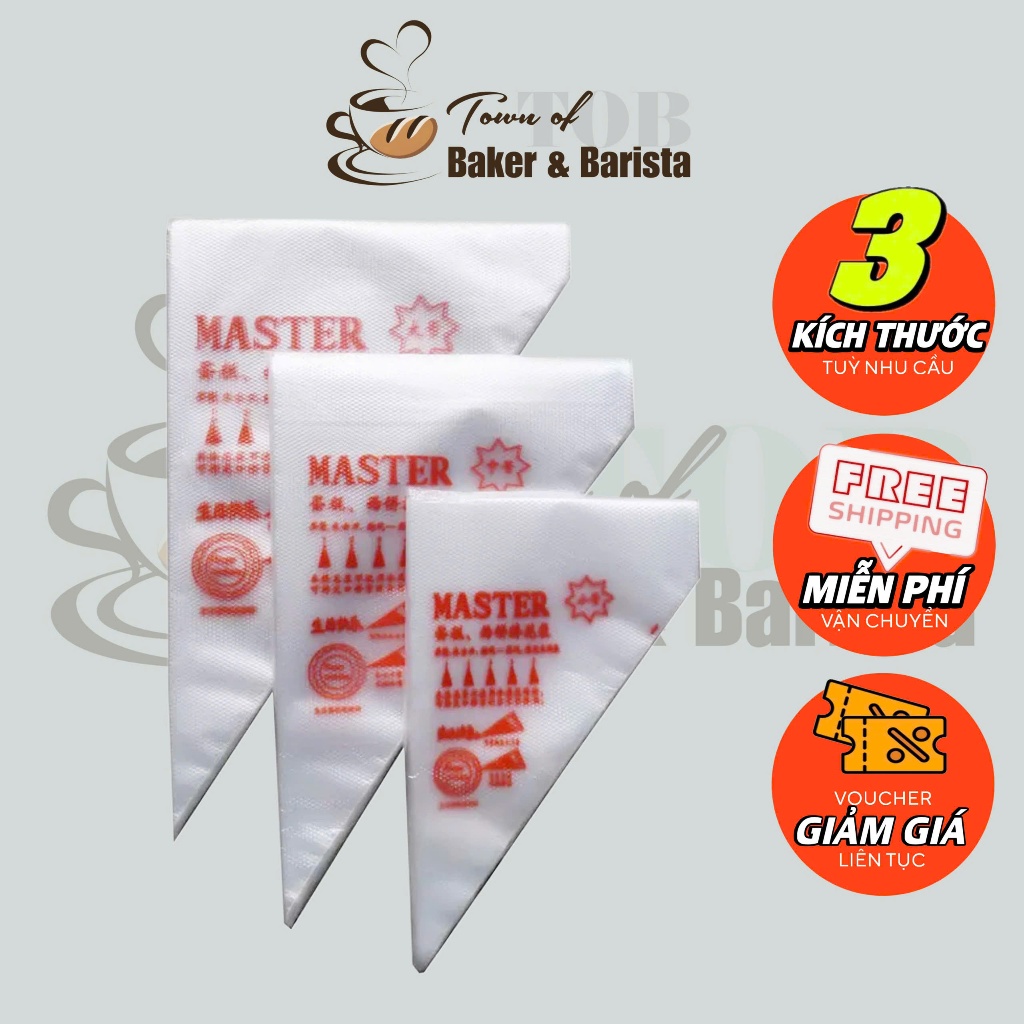 100 Túi Bắt Kem Dùng 1 Lần Nhiều Kích Thước - The Cake Box