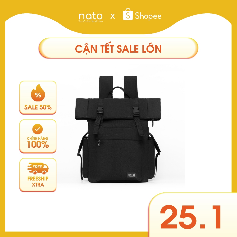 Balo đựng laptop chống nước Natoli đi phượt, du lịch nhiều ngăn cao cấp Balo FOLD BACKPACK B10