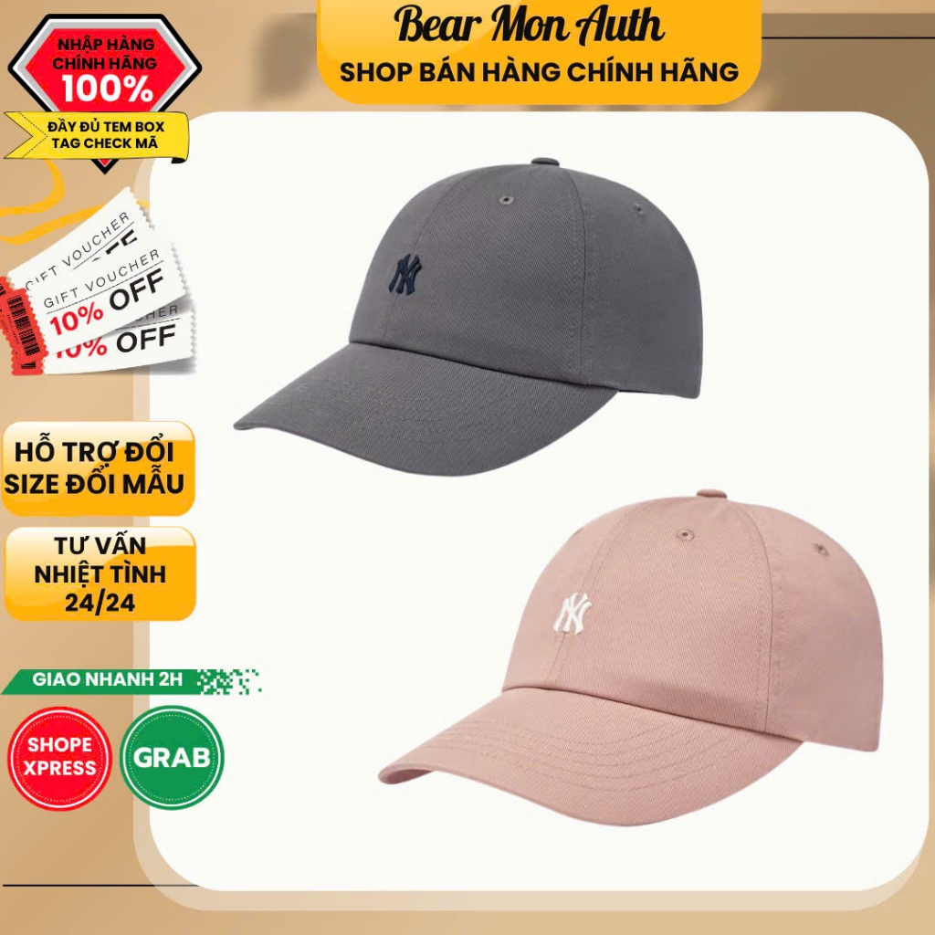 Mũ Lưỡi Trai ML Bê Nanologo Unstructured Ball Cap New York Yankees 3ACPB045N Màu Hồng / Xám