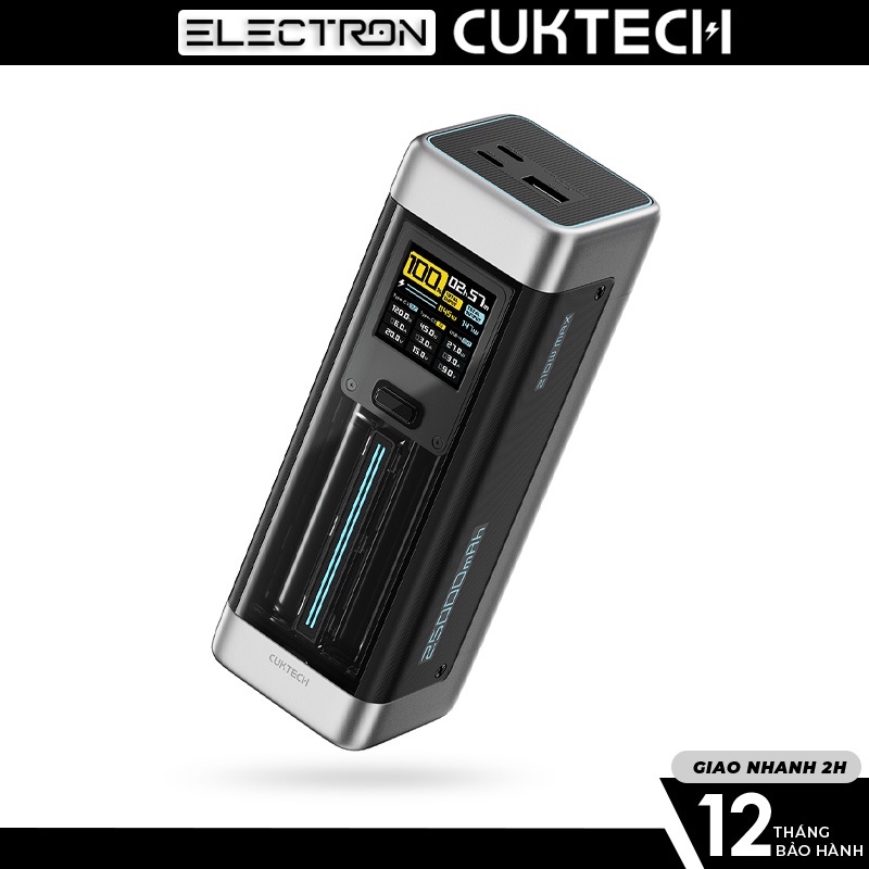 Pin dự phòng Cuktech 20 Power Bank 25.000mAh 210W PD3.1/PPS5A/QC/Mi Turbo 120W – P23