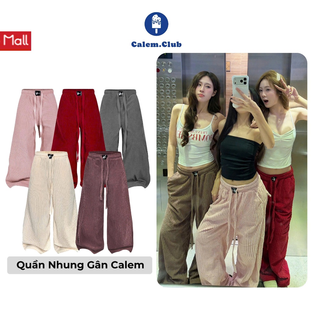 Quần dài nhung gân CORDUROY PANTS Calem.Club chất liệu Premium ống rộng form unisex nam nữ quần thu 