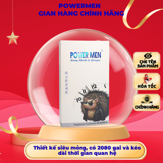 Bao Cao Su Powermen Nhím Đen – Có 2080 Gai Gân Tăng Cảm Giác, Hỗ Trợ Kéo Dài Thời Gian, Hộp 12c
