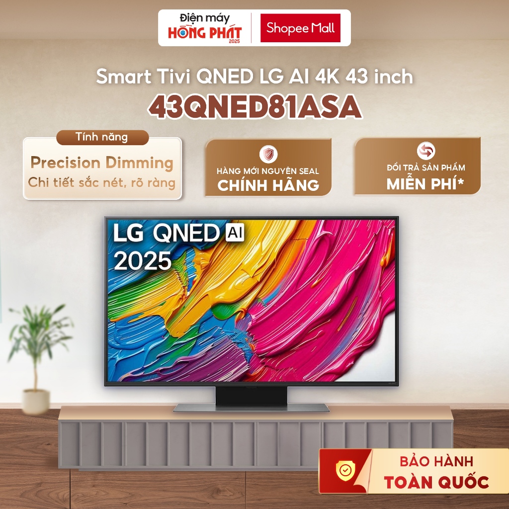 Smart TV LG  AI 2025 QNED AI QNED81 43 Inch 43QNED81ASA [GIAO TOÀN QUỐC]