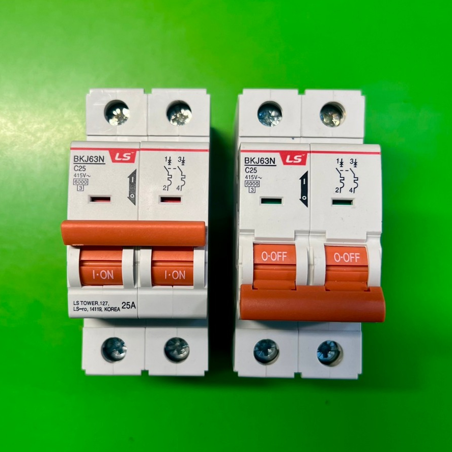 Cầu dao tự động MCB BKJ63N 2P/25A hãng LS (Hàng mới)