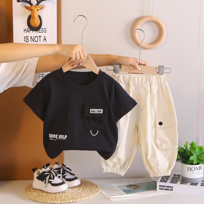 Set Áo Thun Tay Ngắn Quần Jogger Túi Hộp Cho Bé Trai 1-5 Tuổi MINTSCLOSET Quảng Châu - TN3699