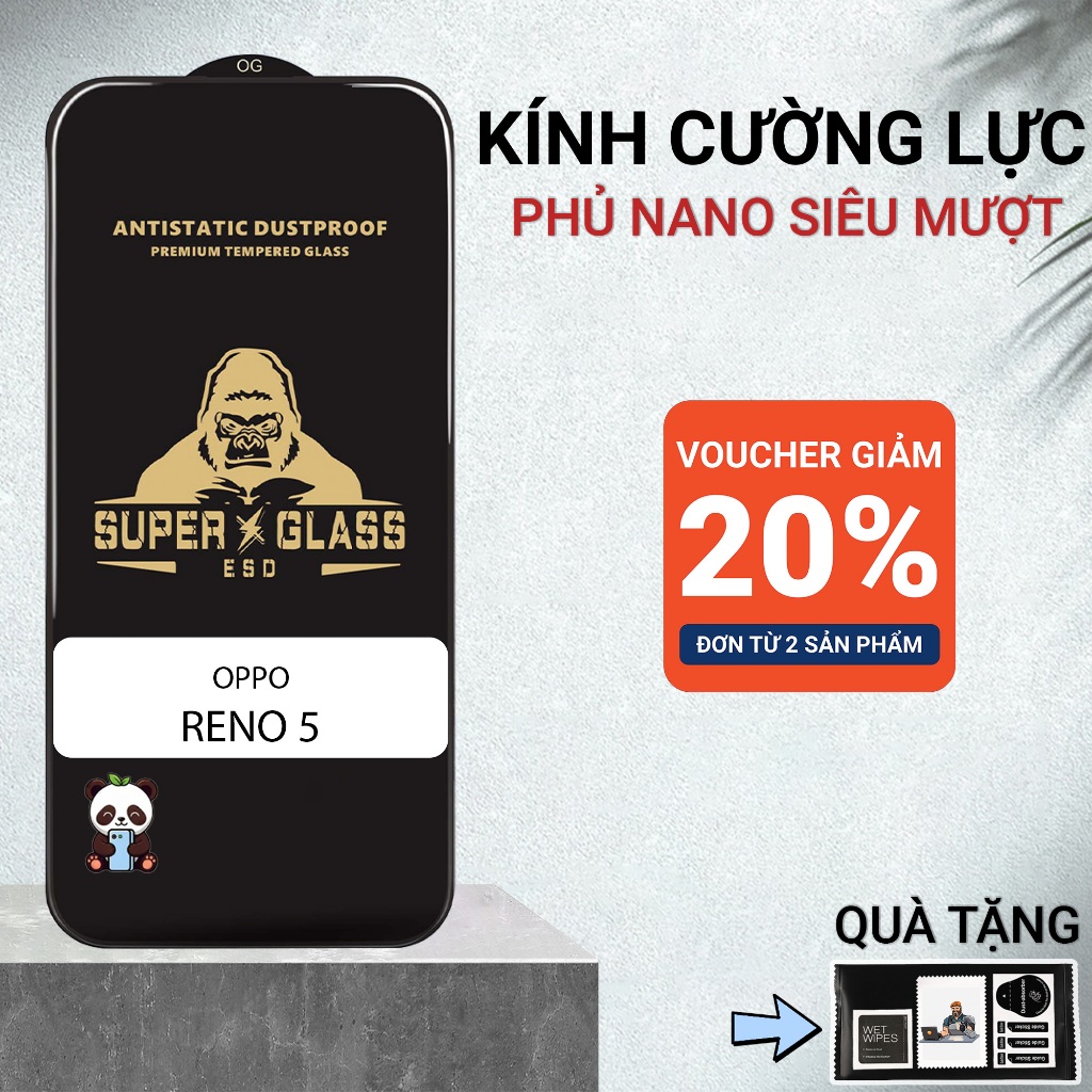 Cường lực Oppo Reno5, Reno 5 5G Pancase full màn | Miếng kính dán bảo vệ màn hình cho Oppo