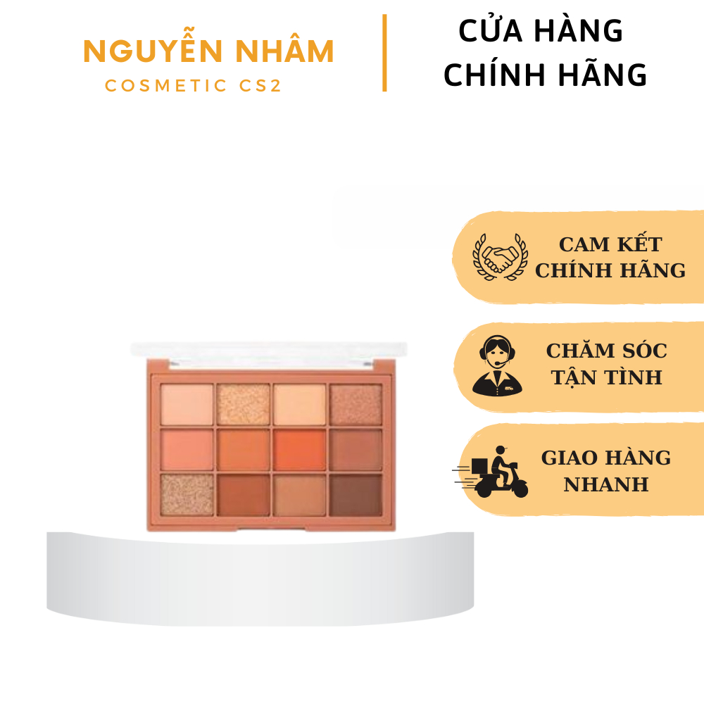 Phấn Mắt 12 Ô Odbo Multi Look Eye Palette OD2012 #02 Orange Sign