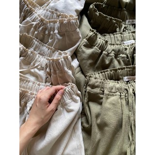 Quần short linen lưng thun - có dây rút