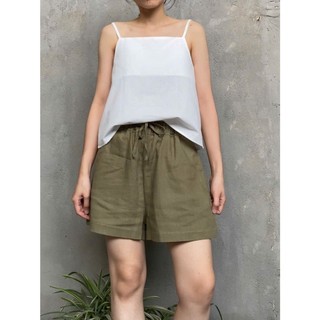Quần short linen lưng thun - có dây rút