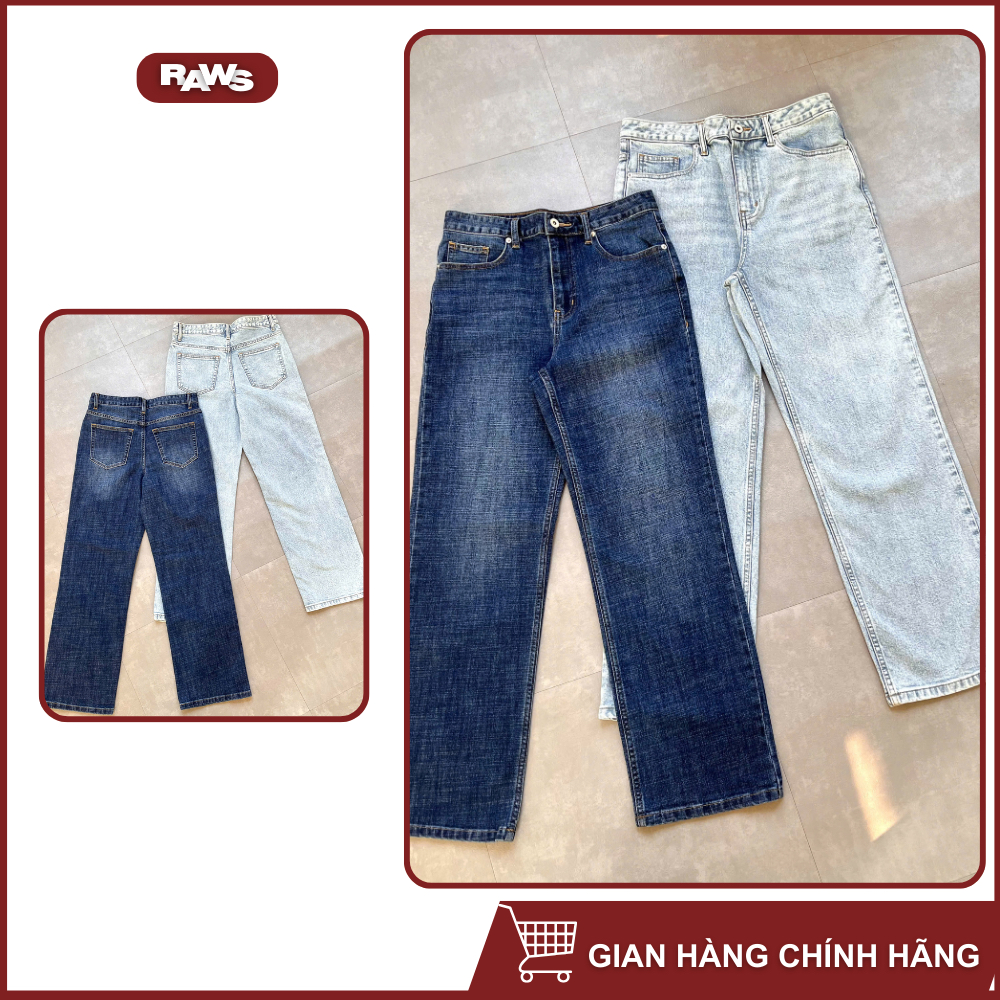 Quần Jeans ống suông Musinsa Hàn quốc Raws 2 màu